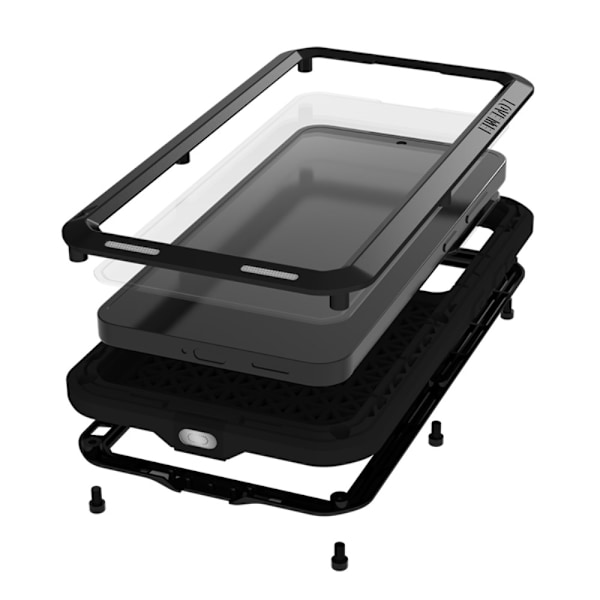 Samsung Galaxy S25 Case Panserbeskyttelse Case Shell + hærdet glas Black
