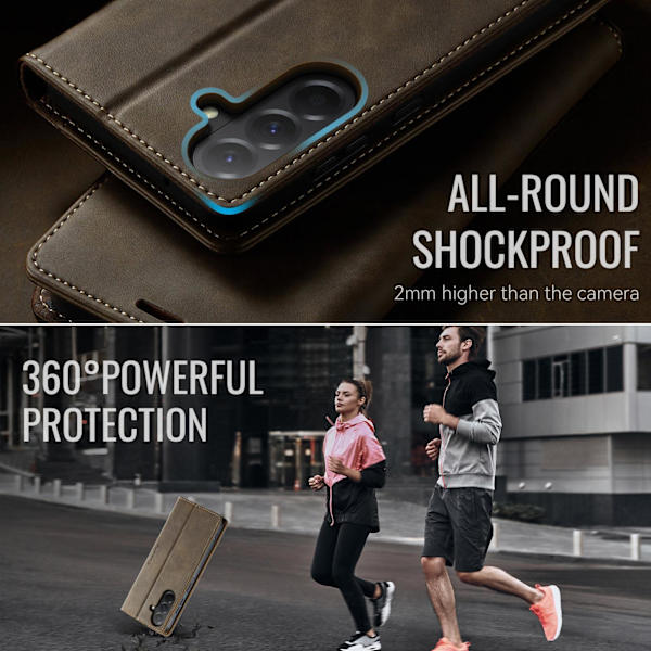 Til Samsung Galaxy A37 5G CASEME Pungetui Brown