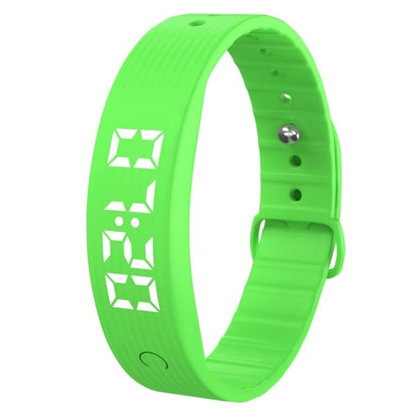 Smart armband vibrerande larm sömnövervakning digital display - Grön Grön