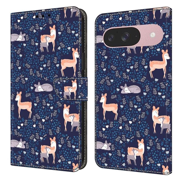 För Google Pixel 10 Pro / 10 / 9 Pro / 9 Plånboksfodral Mönstertryckt PU-läder Flip Stativ Mobilfodral multifärg