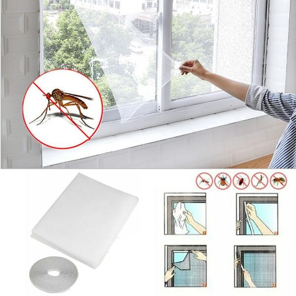 Vindue myggenet Balkon Usynligt net 150*130cm White