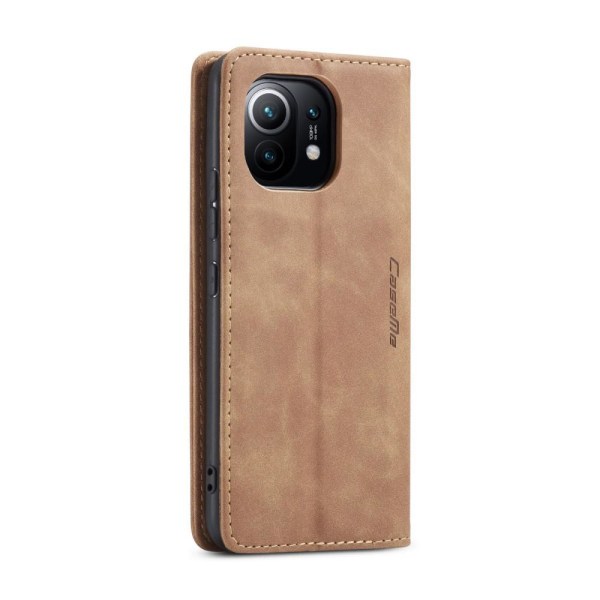 CASEME Retro lompakkokotelo Xiaomi Mi 11 - Ruskea Brown