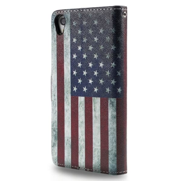 Sony Xperia Z3 US flagga Lompakkokotelo Multicolor