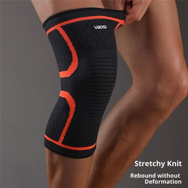 VBOSI 1 st. M-storlek elastisk Stöd för knä Knästöd Knäskydd 30-40 cm omkrets Svart