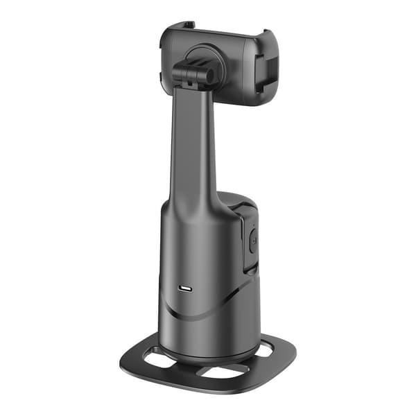 Geststyrd AI Intelligent Auto Tracking Telefongimbal Bluetooth fjärrkontroll Svart