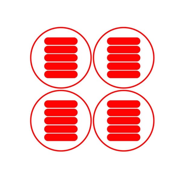 Reflekterende klistremerker for nattsikkerhet - sett for Xiaomi M365/M365 Pro Red