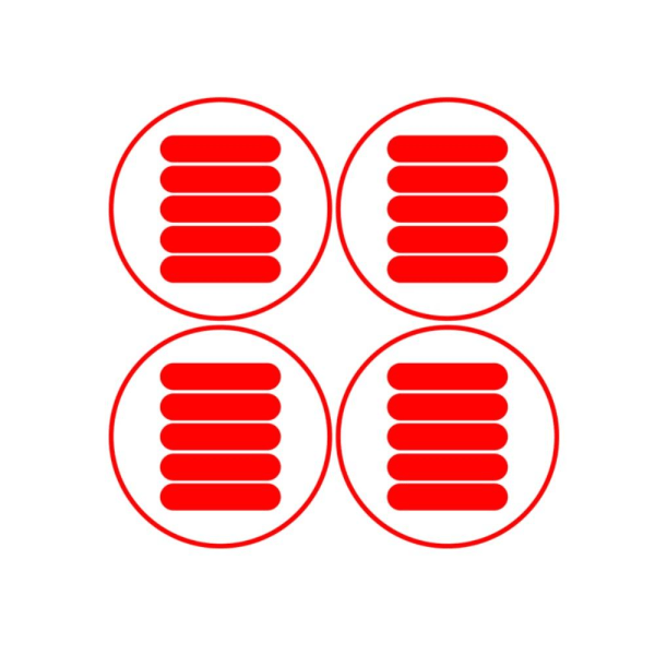 Set med reflex klistermärken  till Xiaomi M365 Röd
