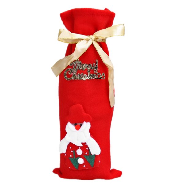 Glögg Vinflaske Dekorationsholder - Julemanden Red
