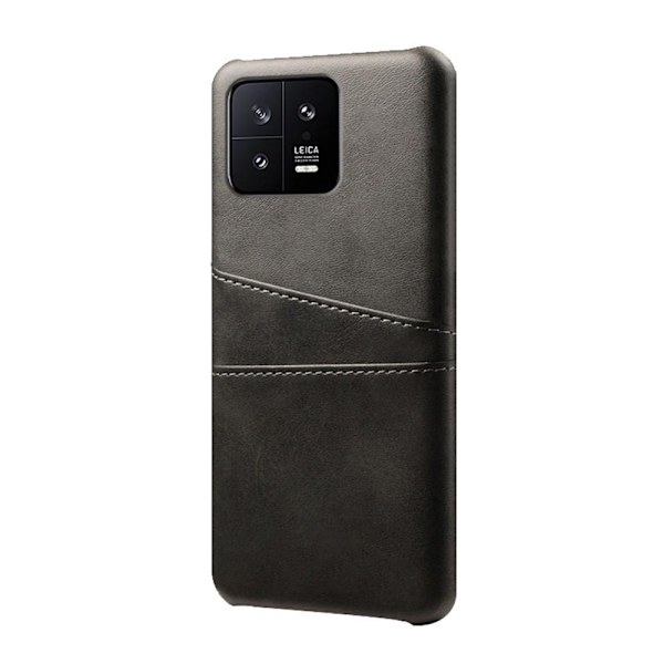 Xiaomi 13 5G KSQ Pu-nahkapäällysteiselle kuoren kovalle kotelolle Black