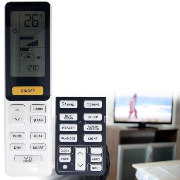 Erstatning fjernkontroll for 0010402886AR for Haier klimaanlegg White
