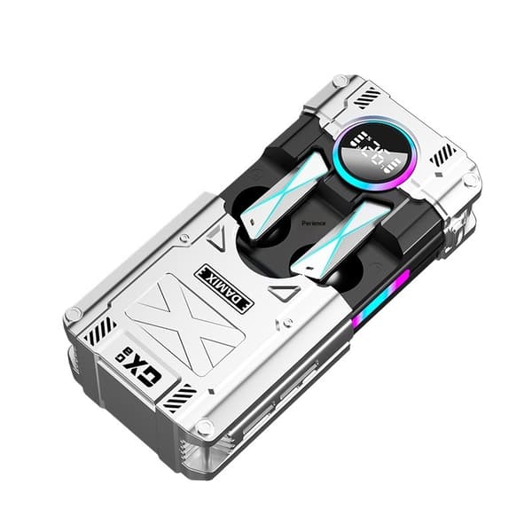 DX08 Brusreducerande Trådlösa Hörlurar Mekaniska TWS Bluetooth Gaming - Silver Silver