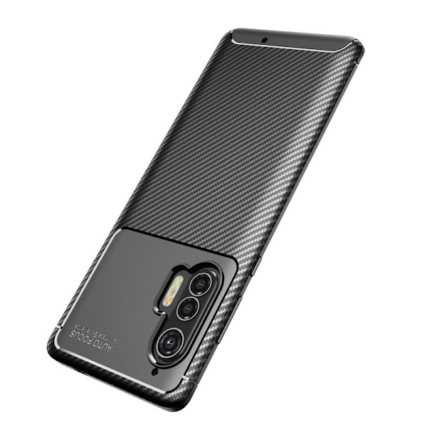 Carbon Fiber Anti-drop Soft TPU Case for Motorola Edge+ - Black Black
