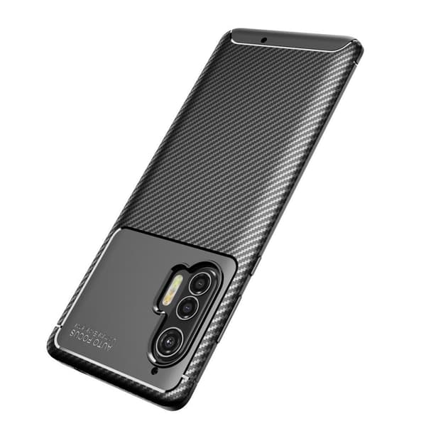 Motorola Edge+ Karbonfiber Cover - Sort Black