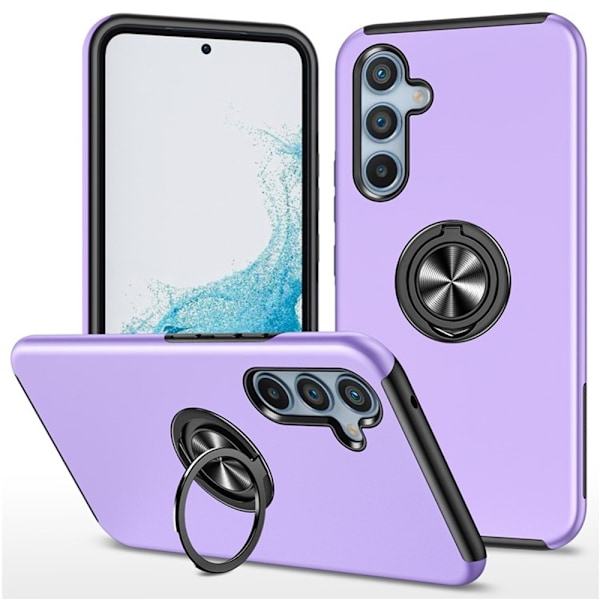 Samsung Galaxy S25 / S24 Fingerring Kickstand Hybrid Taske Purple