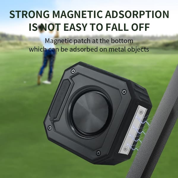 Magnetisk Bluetooth-høyttaler for golfbil, vanntett subwoofer med mikrofon Black