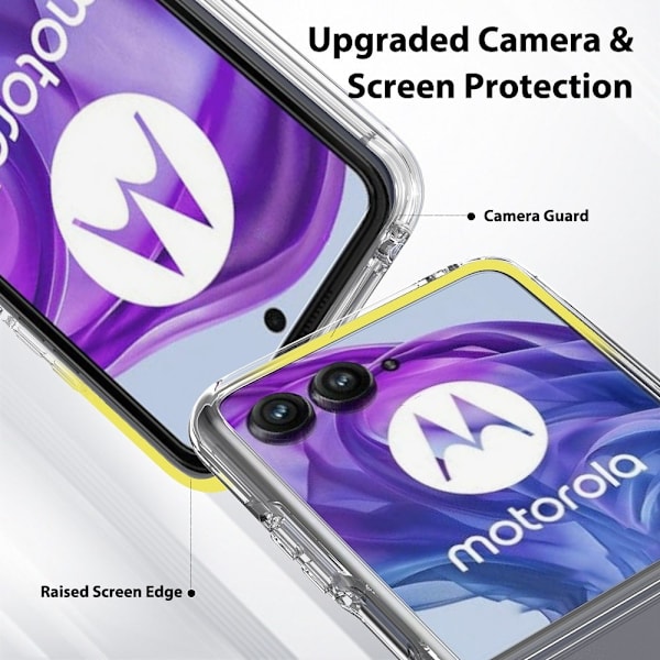 Til Motorola Razr 50 Ultra 5G Cover TPU+Acryl Gennemsigtigt Mobi Transparent