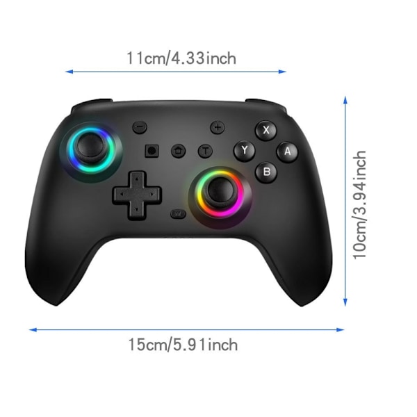 Kompatibel med Nintendo Switch Pro Wireless Game Controller Bluetooth Gamepad Controller Black