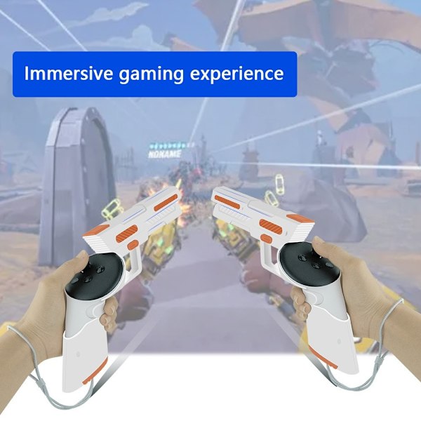 Meta Quest 3 VR Gaming tillbehör Gun Shooting Controller Skydd Vit