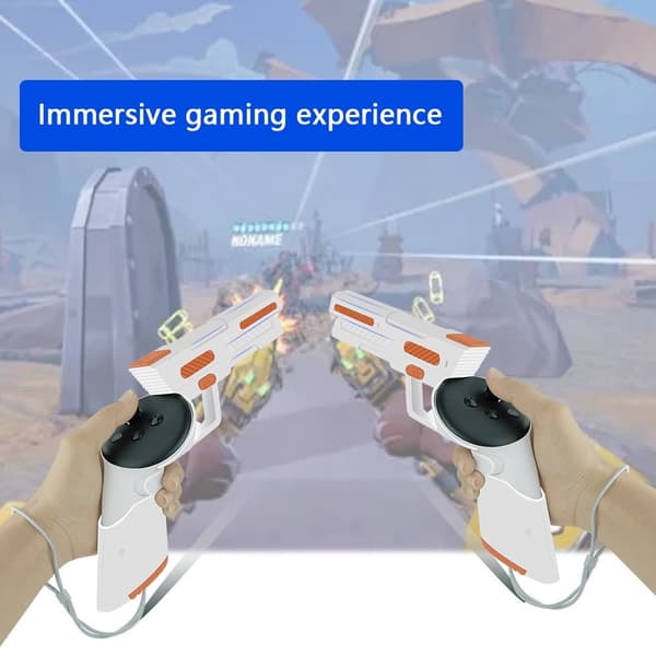 Meta Quest 3 VR Spilltilbehør Pistolskyting Kontrollerdeksel White