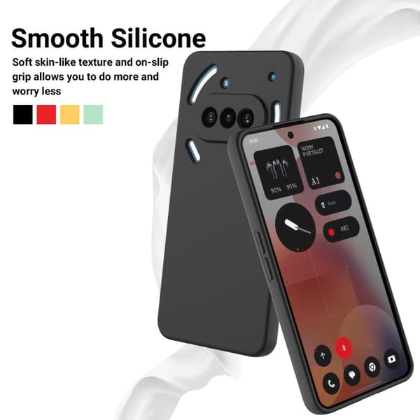 För Nothing Phone (3a) Silikonskal Mobilskal med Handrem Transparent