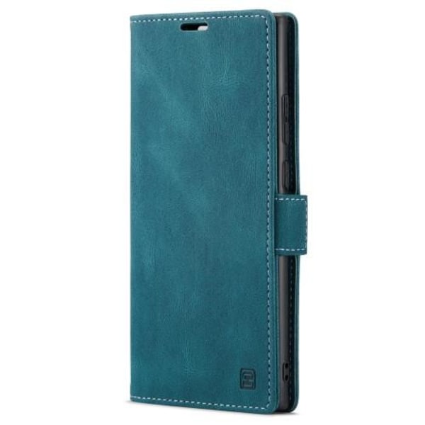 AUTSPACE A01 Retro lompakkokotelo Samsung Galaxy S23 Ultra - Sininen Blue