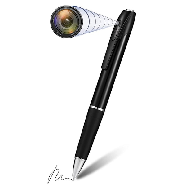 Hidden Camera Pen 1080P HD Spy Camera Video turvallisuutta varten Black