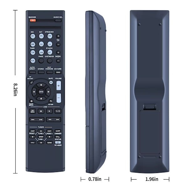Fjernkontroll Utskiftning for RC-929R for Pioneer AV-receiver Black
