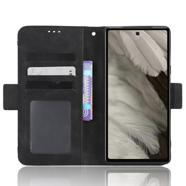 Google Pixel 7a Useita korttipaikkoja Puhelimen Lompakkokotelo - Musta Black
