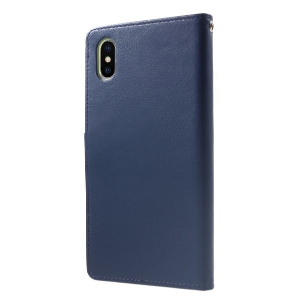 MERCURY GOOSPERY Rich Diary Wallet Case iPhone XS Max - Mørk Blu