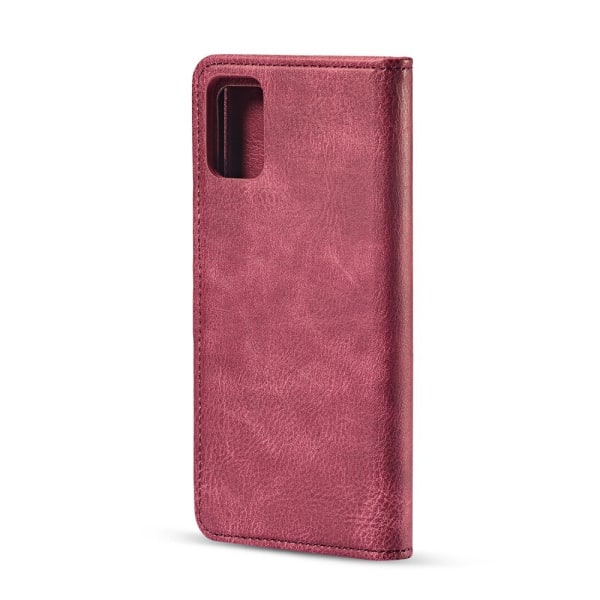 DG.MING Samsung Galaxy A71 Split Läder Plånboksfodral - Röd Red