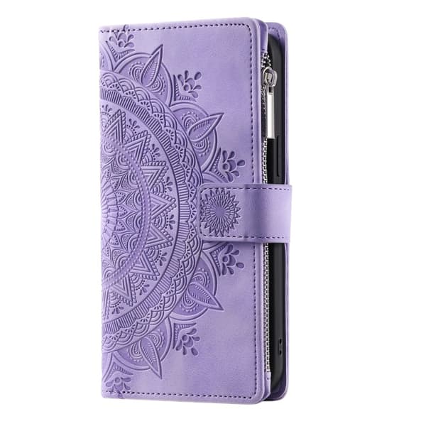 Til Samsung Galaxy A56 tegnebogscover Cover Shell Mandala Blomstermønster - Lilla Purple