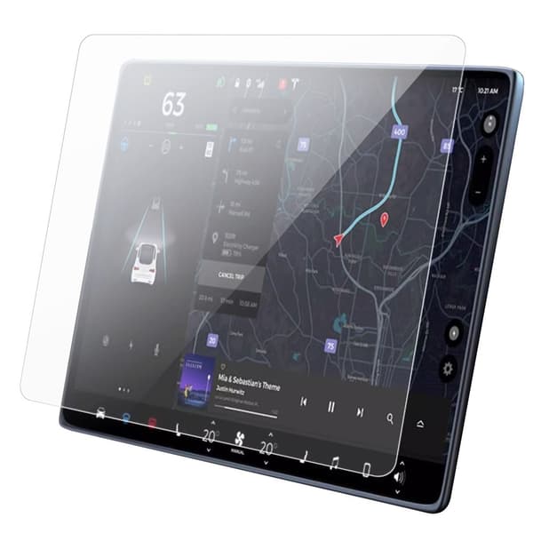 Skjermbeskytter i herdet glass til Tesla Model Y 2025 / Model 3 2023-2025 midtkonsoll Transparent