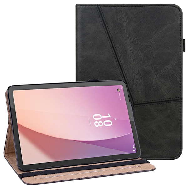 Til Lenovo Tab M9 Almindeligt PU - læder tabletcover Black
