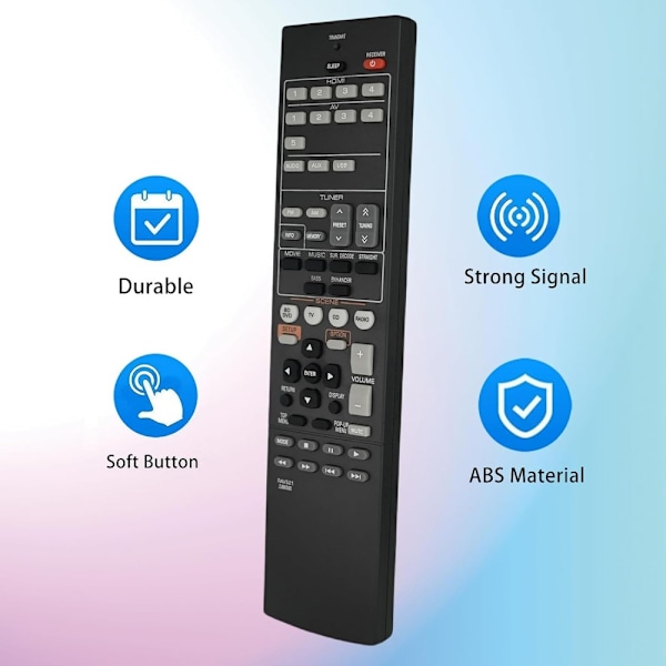Udskiftning af fjernbetjening til RAV521 til Yamaha Audio/Video Receiver Black