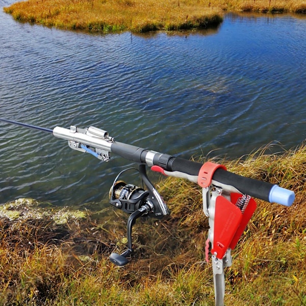 Automatisk fjäder spöhållare Fiskespö fällbar konsol Fiske Röd