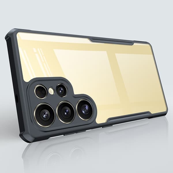 XUNDD For Samsung Galaxy S25 Ultra Deksel Støtsikkert TPU + Akryl Bakdeksel Black