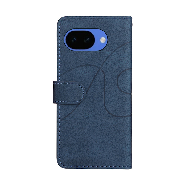 Til Google Pixel 10a Lommebokdeksel med Stativ Tofarget Design - Blå Blue