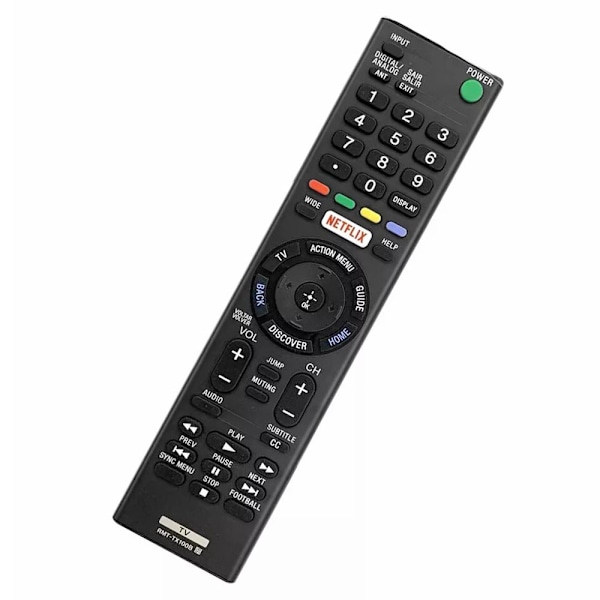 TV remote control Replacement for RMT-TX100B Sony TV Black