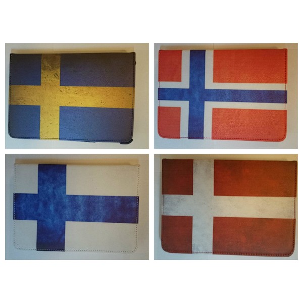 Cover iPad 2/3/4, 360 rotasjon FLAGS