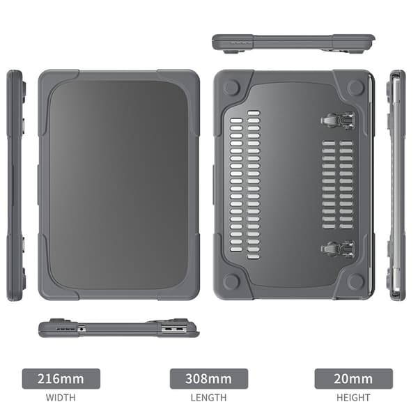 Laptopdeksel med Stativ for MacBook Neo 13 tommer (2026) Grey