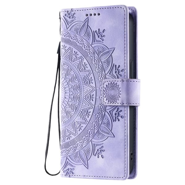 Til Samsung Galaxy A26 tegnebogscover Cover Shell Mandala Blomstermønster Purple