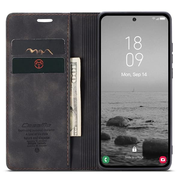 CASEME Retro Pung Taske til Samsung Galaxy A54 - Sort Black