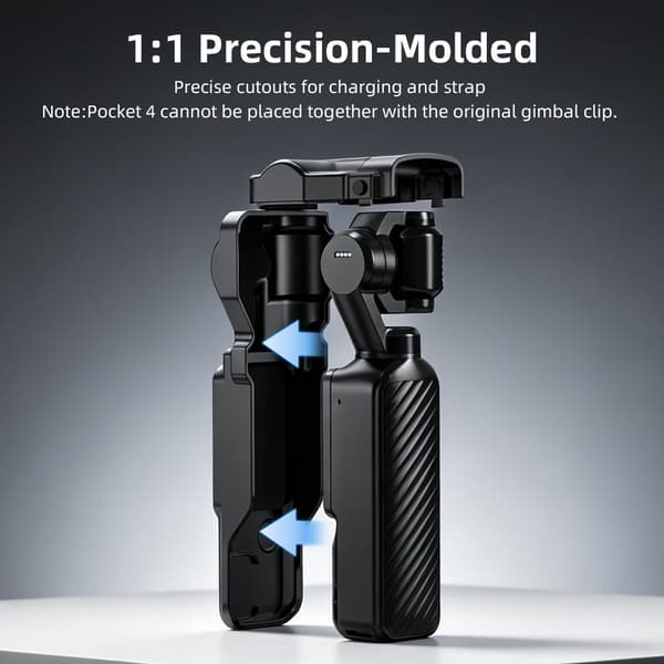 Etui til DJI Osmo Pocket 4/3 – Stødsikkert cover med magnetisk filterholder Black