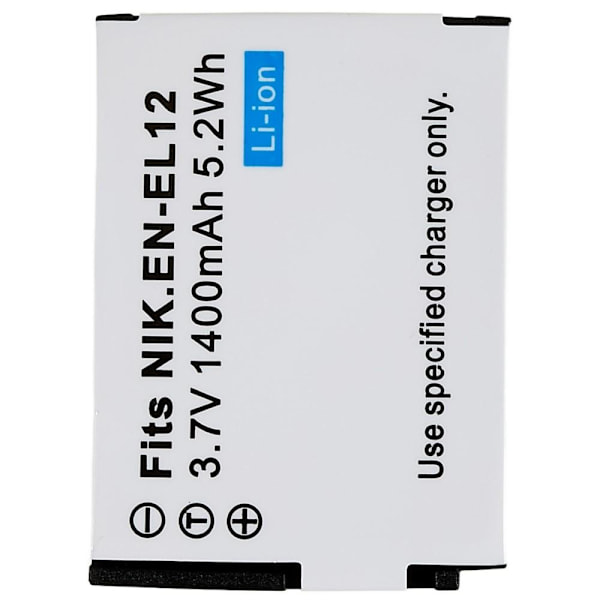 EN-EL12 Batteri til Nikon Coolpix S9700/S9500/S9400/S9300/S9100/S8200/S610/S620/S630/S8100/P300 White