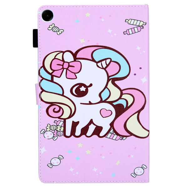 Samsung Galaxy Tab A9 Vikbart fodral korthållare - Candy Horse multifärg
