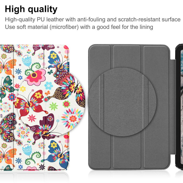 Tabletstativ Slim Fit Cover til Nokia T20 - Sommerfugle Multicolor