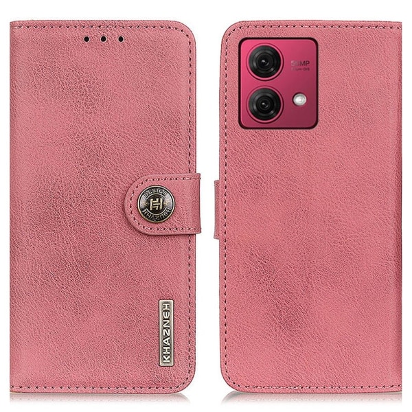 KHAZNEH Motorola Moto G84 Plånboksfodral - Rosa Rosa