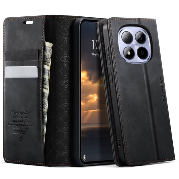 CASEME Plånboksfodral till Xiaomi Redmi Note 15 Pro 5G - Svart Svart