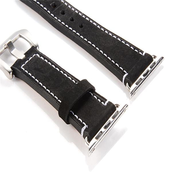 Matt stropp til Apple Watch 3/2/1 42mm - Svart Black