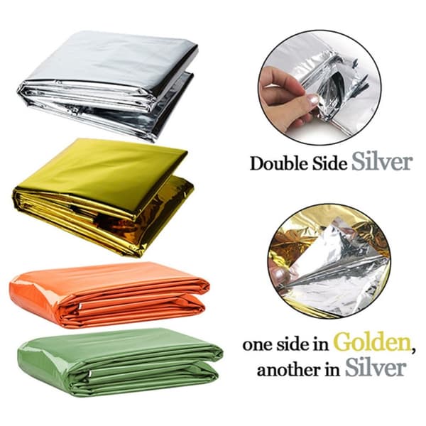 Nødhjelpsfolie Termisk teppe 130x210cm Silver one size